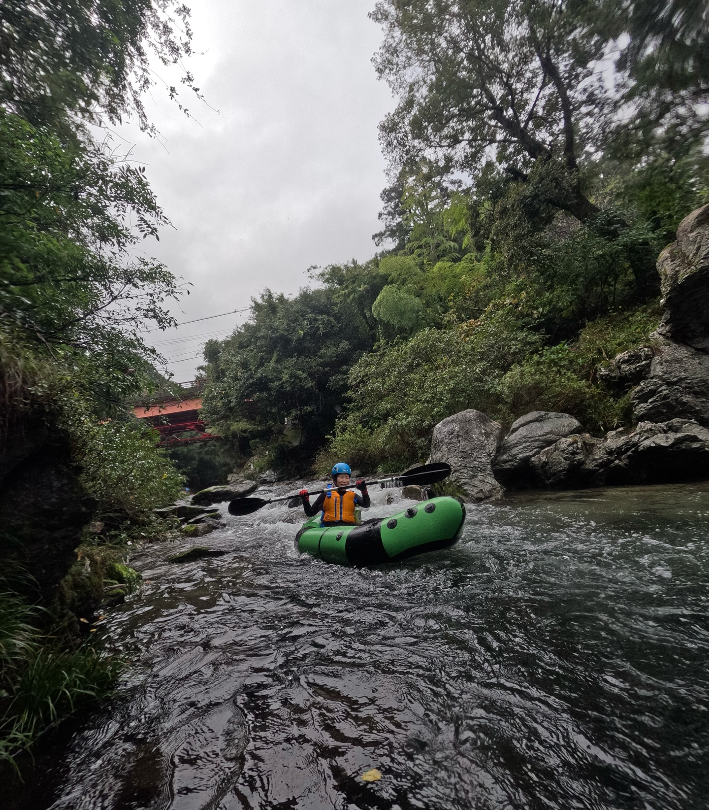 今日はパックラフトツアーでした！☔️🛶