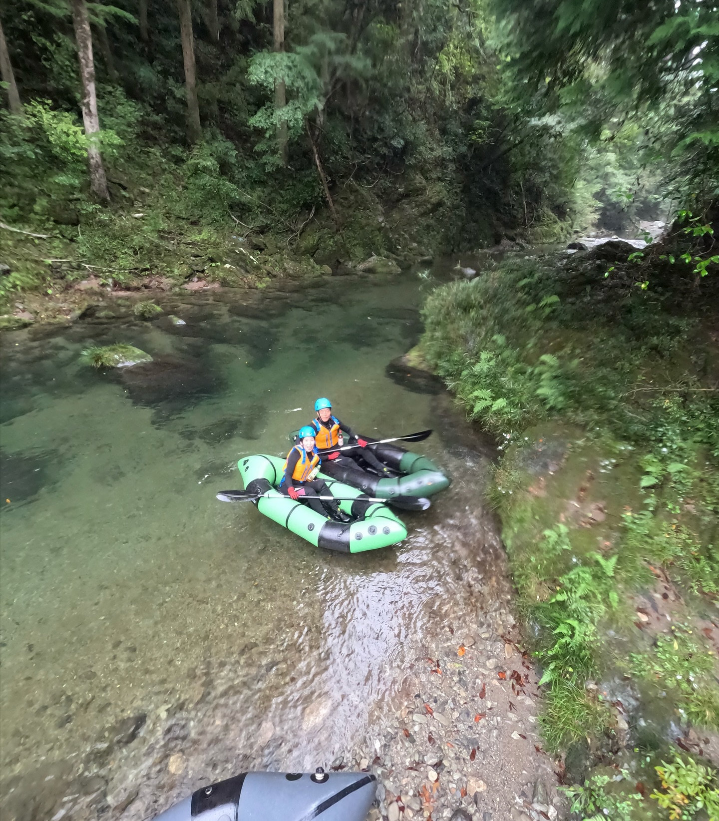 今日はパックラフトツアーでした！☔️🛶